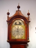 A fine English mahogany longcase clock with pagoda top by James Gibb Stockton circa 1770