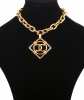 Vintage Chanel CC Square Link Necklace - Chanel