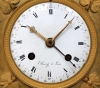 A large French Empire mantel clock 'Genie et Imagination', Clodion circa 1810