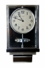 W45 Large Nickel Plated Art Deco J. L. Reutter Wall Hanging Three-Glass Atmos Clock.