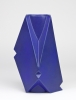 Jan van der Vaart, Blauw geglazuurde geometrische vaas, multipel, 1991 - Johannes Jacobus, Jan van der Vaart
