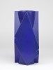 Jan van der Vaart, Blauw geglazuurde geometrische vaas, multipel, 1991 - Johannes Jacobus, Jan van der Vaart