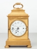 A small Vienna bronze gilt travelling clock by Tobias Flaschge, circa 1810
