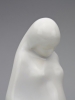 Cris Agterberg, Wit geglazuurde sculptuur van een dame, Plateelfabriek Schoonhoven, 1927-1930 - Cris Agterberg
