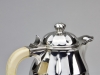 Wolfers Frères, Silver Art Deco coffee and tea set with white handles, design 1926 - Philippe Wolfers Frères