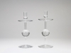A.D. Copier, two glass candlesticks, executed by Glass Factory Leerdam, 1963 - Andries Dirk (A.D.) Copier