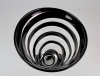 Frans Molenaar, Glass Factory Leerdam, Clear vase with black spiral, 1994 - Frans Molenaar