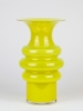 Jan van der Vaart, Unique tall yellow vase, Glass Factory Leerdam, execution by Henk Verwey, 1994 - Jan van der Vaart