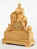 A large French Empire bronze ‘Horatius’ mantel clock, circa 1820
