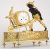 A rare French Empire ormolu and bronze ‘au bon sauvage’ mantel clock Lesieur à Paris, circa 1800