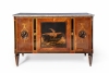 Louis Seize commode with Japanese Lacquer panels and marble top
