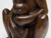 Barend Jordens, Wooden sculpture of a monkey with young, 1930s - Barend Jordens