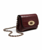 Mulberry Oxblood 'Mini Lily' Deep Embossed Croc Print - Mulberry