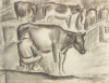 Leo Gestel, 'Beemster', charcoal on paper, 1922 - Leo Gestel