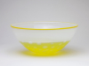 Floris Meydam, Unique glass bowl with yellow and white decoration, executed by Neil Wilkin, 1990 - Floris Meydam