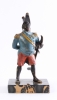 A cold painted bronze model of general Toussaint-Louverture on portor base, circa 1880