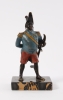 Een koud beschilderd bronzen figuur van generaal Toussaint-Louverture op portor marmeren voet, omstreeks 1880