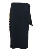 Dries van Noten Black Wool Skirt with Gold Embellishment - Dries van Noten