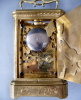 French carriage clock signed Bourdin Horloger, calendar, grande sonnerie, Paris 1840-50.