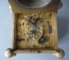 A square horizontal gilt brass table clock, signed Albrecht à Berlin, circa 1700.