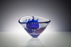 Willem Heesen, Unique transparent bowl with blue and pink decoration, 'épreuve d'artiste', March 1990 - Willem Heesen W.