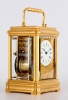 A fine French gilt brass Gorge case repeating carriage clock monogram FD circa 1880.
