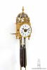 A rare miniature French brass striking and alarm lantern clock, circa 1750