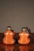 A set of two probably Japanese carved boxwood 'satyr' figures, circa 1880.