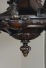 Een kwalitatief zeer goede zware bronzen kroon met 6-lampen, laat 19de eeuws.
