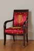 A set of six very fine Empire mahogany fauteuils à la Reine.