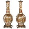 A fantastic pair of Satsuma lampstands, former oil-lamps.