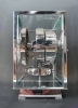 M153 Nikkelen Atmos klok, Reutter no 3258, 5 glazen, Frankrijk ca.1930.