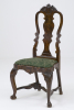 Six Dutch Louis XV Carved Burr Walnut Chairs