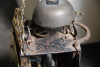 LA13 Early miniature French lantern alarm clock in unrestored original condition
