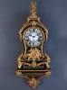 A large French Louis XV Boulle console clock with quarter striking mechanism 'Antoine Pelletier à Paris