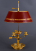 Een bronzen vuurvergulde Empire Bouillottelamp