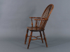 An English Windsor Chair made of yew and elm wood, around 1825