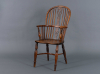 An English Windsor Chair made of yew and elm wood, around 1825