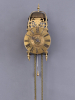 A small French brass lantern clock with alarm clock, Cailliaird à Paris, around 1720