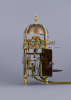 A small French brass lantern clock with alarm clock, Cailliaird à Paris, around 1720