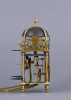 A small French brass lantern clock with alarm clock Jacques Bonleu à Orleans, around 1720