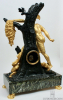 An important French gilt bronze sculptural mantel clock, Jason and the Golden Fleece, circa 1820.