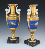 A pair of Empire porcelain vazes