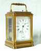 A gilt gorge case carriage clock, alarm and striking, Le Roy et Fils, Paris 1870.