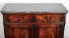 A French late Empire mahogany wall cupboard with marble top, circa 1840