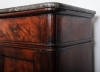 A French late Empire mahogany wall cupboard with marble top, circa 1840