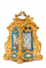 A rare French gilt Sevres mounted Rococo case carriage clock, Drocourt circa 1860