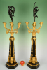 A pair of large ormolu bronze Empire candelabras