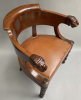 Empire desk chair with lion heads