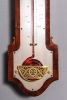 Een Franse Charles X mahonie thermometer en barometer (een paar), door Lerebours, omstreeks 1835